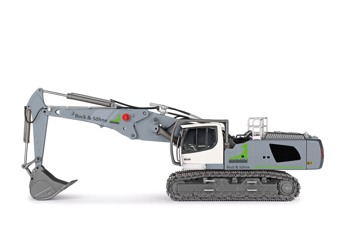 Conrad Liebherr R 940 Abbruchbagger „Bock & Söhne“ – Diecast Sammlermodell im Maßstab 1:50, Art. 2222/06