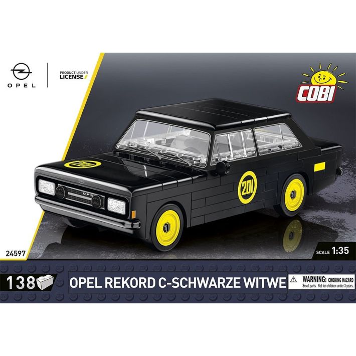 COBI Opel Rekord C Schwarze Witwe Klemmbaustein-Modell im Maßstab 1:35 – 138 Teile, Set 24597