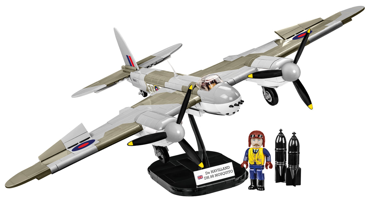 COBI De Havilland DH-98 Mosquito RAF Klemmbaustein-Modell im Maßstab 1:32 – 710 Teile, Set 5735 – Ansicht 3