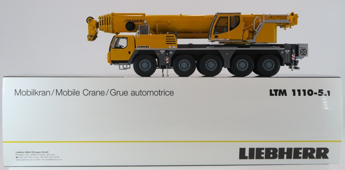 Conrad Liebherr LTM 1110-5.1 Mobilkran – Diecast Sammlermodell im Maßstab 1:50, Art. 2120/0 – Ansicht 6