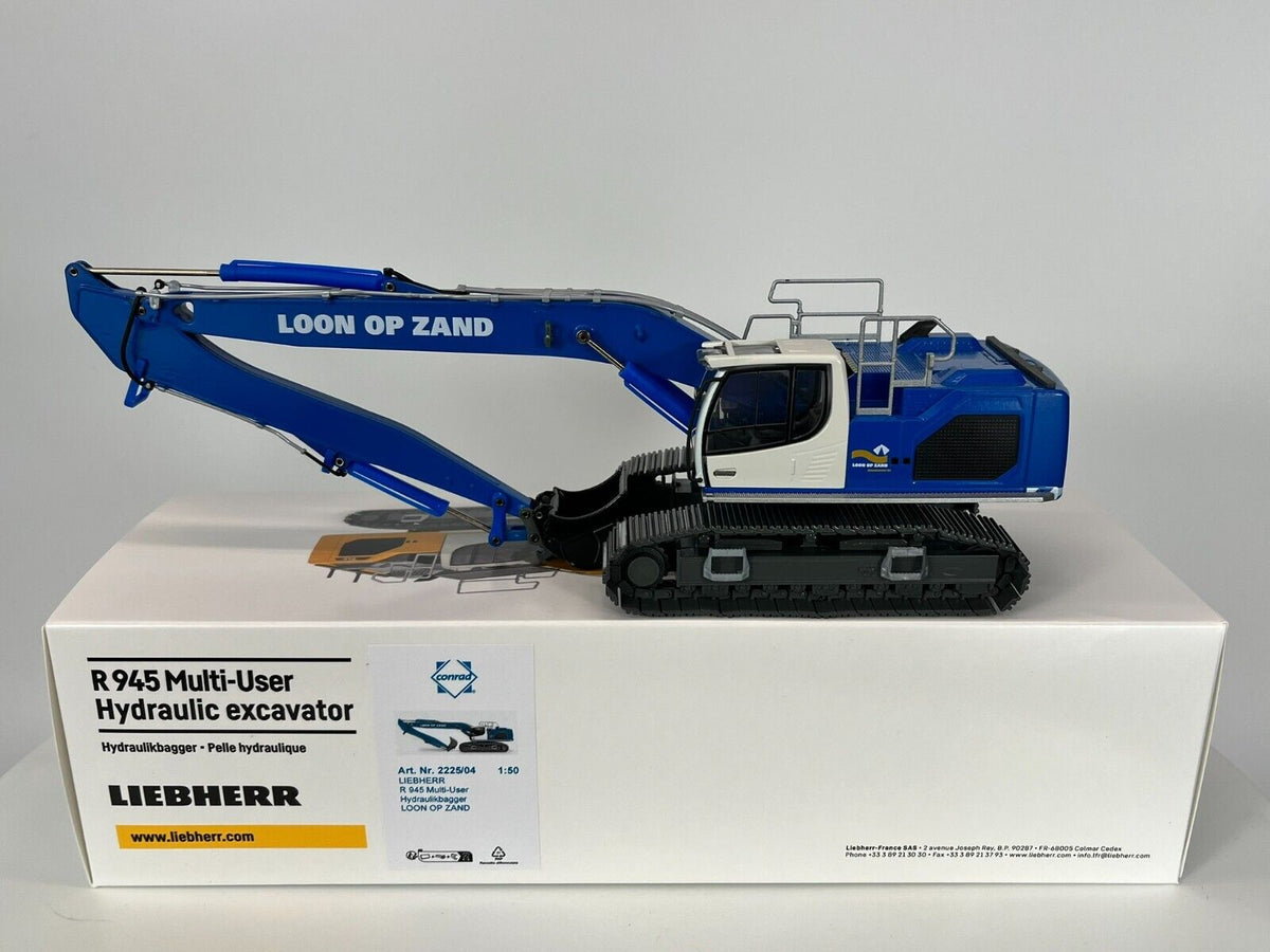 Conrad Liebherr R 945 Multi-User Hydraulikbagger „LOON OP ZAND“ – Diecast Sammlermodell im Maßstab 1:50, Art. 2225/04 – Ansicht 4