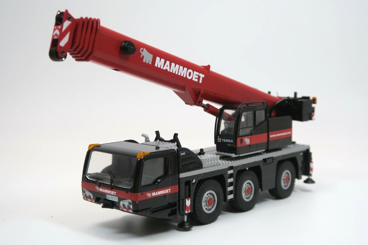 Conrad Demag AC 55-3 Mobilkran „MAMMOET“ – Diecast Sammlermodell im Maßstab 1:50, Art. 2116/03