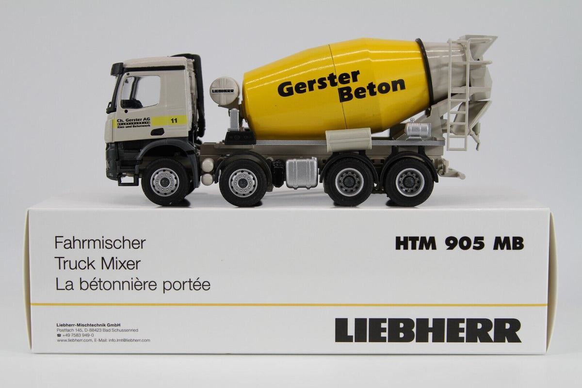 Conrad Liebherr HTM 905 Fahrmischer auf Mercedes-Benz Arocs „GERSTER BETON“ – Diecast Sammlermodell im Maßstab 1:50, Art. 78234/08 – Ansicht 7
