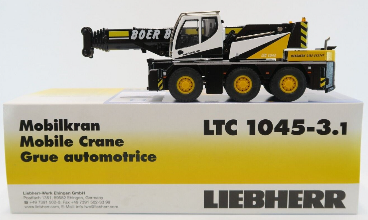 Conrad Liebherr LTC 1045-3.1 Mobilkran in der Ausführung BOER E.V. – Diecast Sammlermodell im Maßstab 1:50, Zinkdruckguss, Art. 2109/09 – Ansicht 6