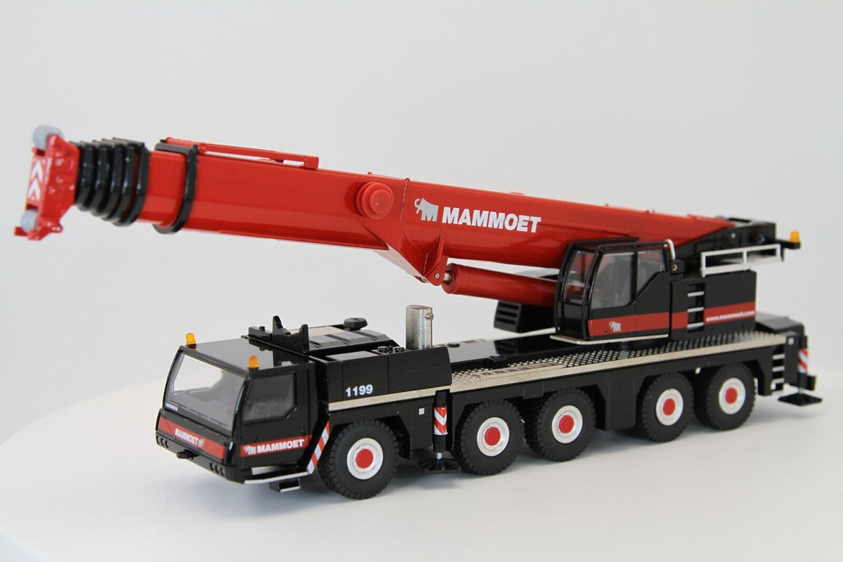 Conrad Liebherr LTM 1200 Mobilkran in der MAMMOET-Ausführung – Diecast Sammlermodell im Maßstab 1:50, Zinkdruckguss, Art. 2101/02