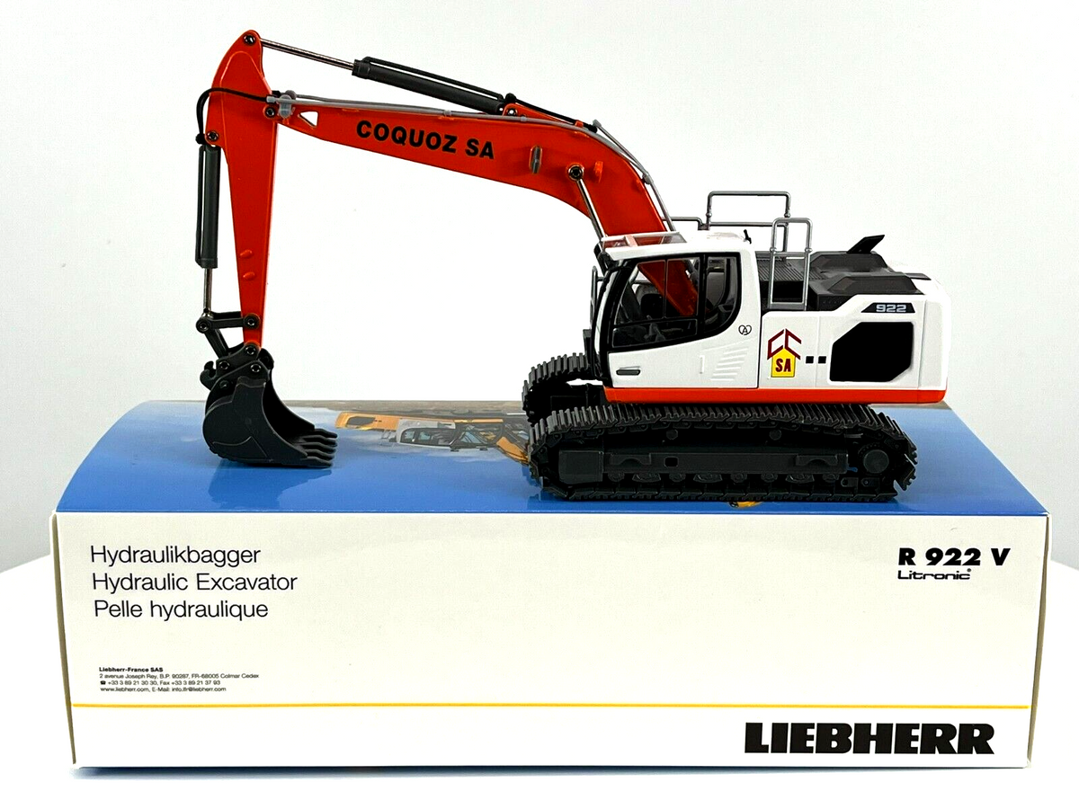 Conrad Liebherr R922 V Hydraulikbagger „COQUOZ“ – Diecast Sammlermodell im Maßstab 1:50, Art. 2214/05 – Ansicht 5