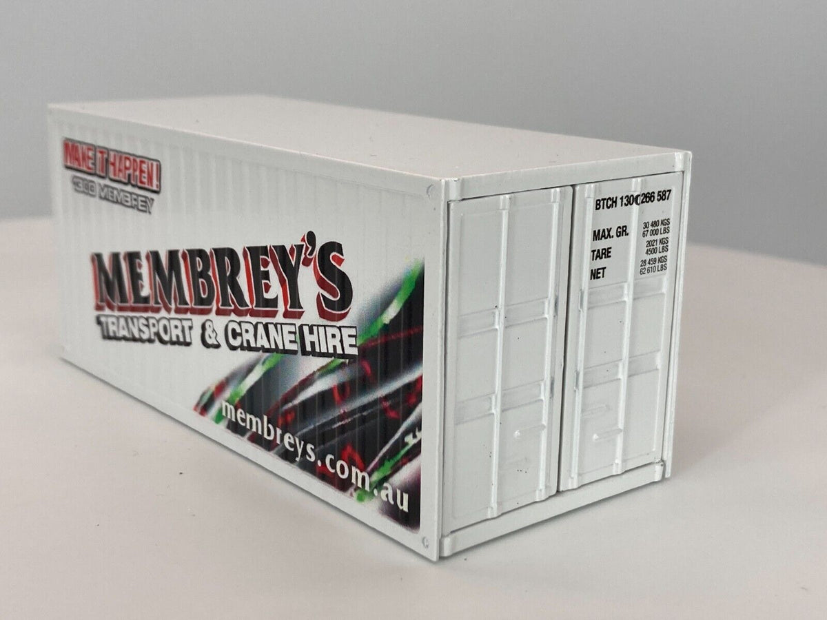 Conrad Seefrachtcontainer 20ft MEMBREY´S – Diecast Sammler-Zubehör im Maßstab 1:50, Art. 99928/16 – Ansicht 2