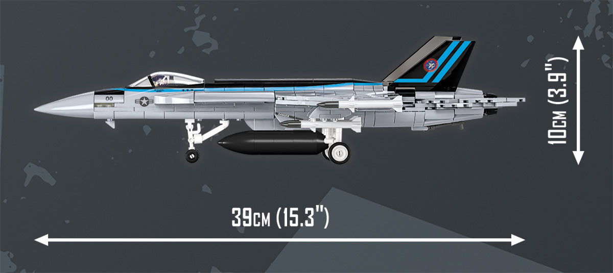 COBI Boeing F/A-18E Super Hornet Top Gun Maverick Klemmbaustein-Modell im Maßstab 1:48 – 560 Teile, Set 5805A – Ansicht 6