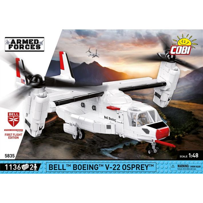 COBI Boeing Bell V-22 Osprey Klemmbaustein-Modell im Maßstab 1:48 – 1.136 Teile, Set 5835