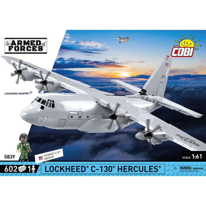 COBI Lockheed C-130 Hercules Klemmbaustein-Modell im Maßstab 1:61 – 602 Teile, Set 5839