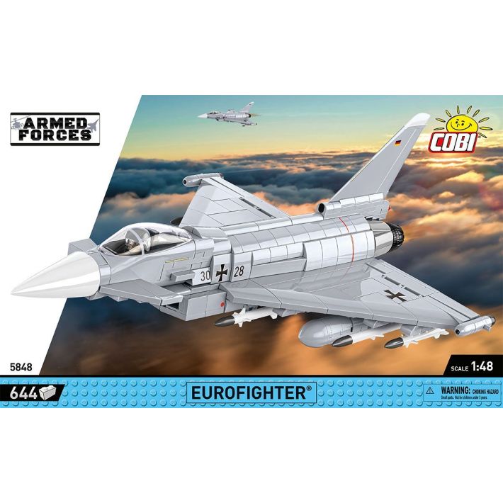COBI Eurofighter Typhoon G Klemmbaustein-Modell im Maßstab 1:48 – 644 Teile, Set 5848