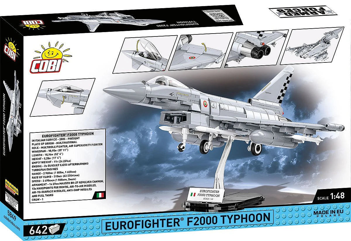 COBI Eurofighter F2000 Typhoon Klemmbaustein-Modell im Maßstab 1:48 – 642 Teile, Set 5849 – Ansicht 2