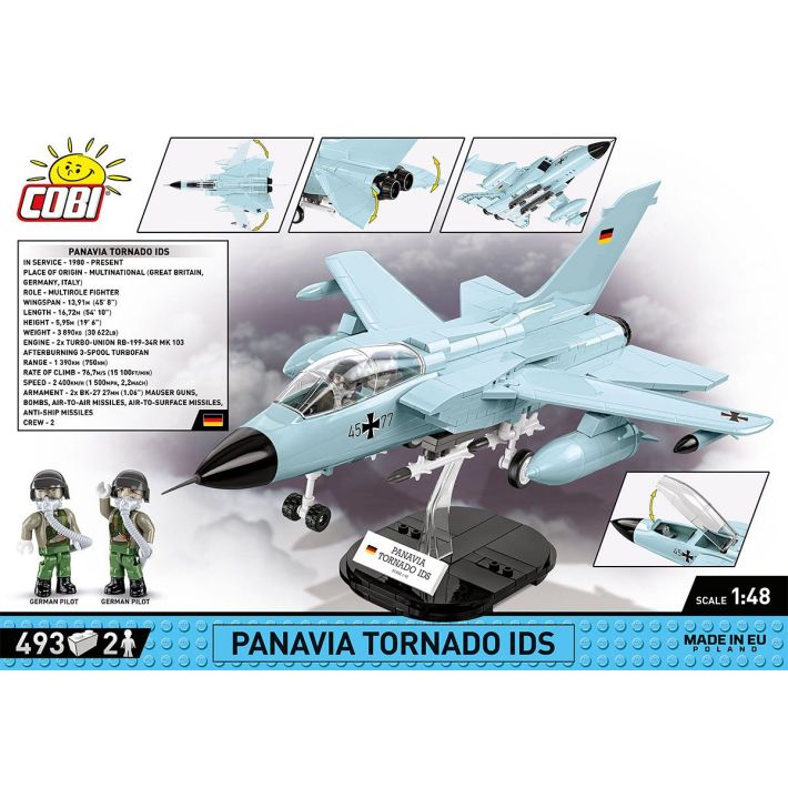 COBI Panavia Tornado IDS Deutsche Luftwaffe Klemmbaustein-Modell im Maßstab 1:48 – 493 Teile, Set 5853 – Ansicht 2