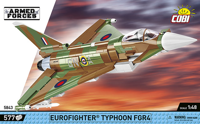 COBI Eurofighter Typhoon FGR4 GiNA Klemmbaustein-Modell im Maßstab 1:48 – 577 Teile, Set 5843