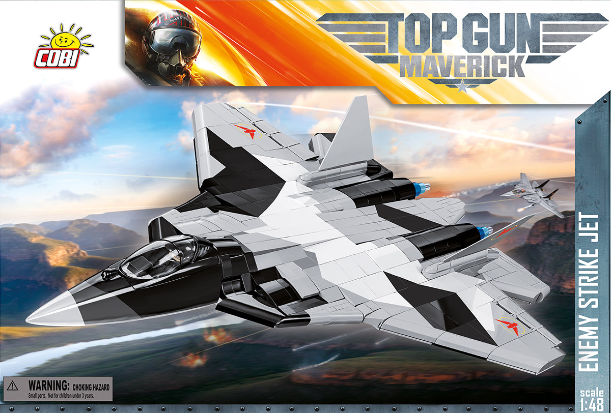 COBI Enemy Strike Jet Top Gun Klemmbaustein-Modell im Maßstab 1:48 – 851 Teile, Set 5921