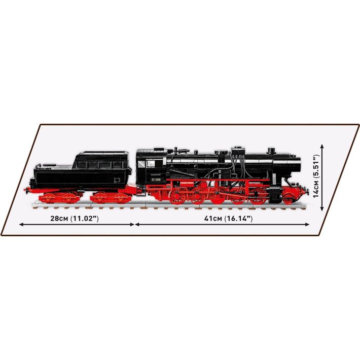 COBI DR BR 52 Dampflokomotive Klemmbaustein-Modell im Maßstab 1:35 – 2.505 Teile, Set 6282 – Ansicht 5