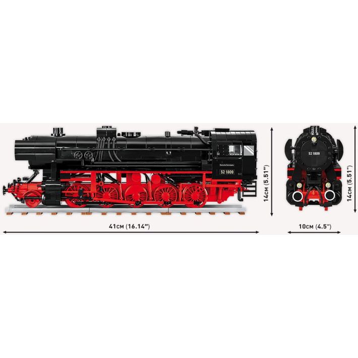 COBI DR BR 52/TY2 Dampflokomotive Klemmbaustein-Modell im Maßstab 1:35 – 1.723 Teile, Set 6283 – Ansicht 4