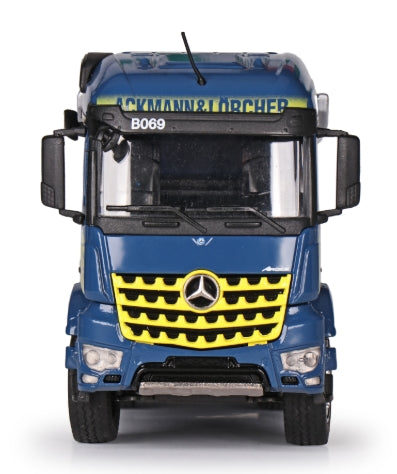 Conrad Mercedes-Benz Arocs mit Schwarzmüller Rundmuldenauflieger „ACKMANN + LÖRCHER“ – Diecast Sammlermodell im Maßstab 1:50, Art. 78231/03 – Ansicht 4