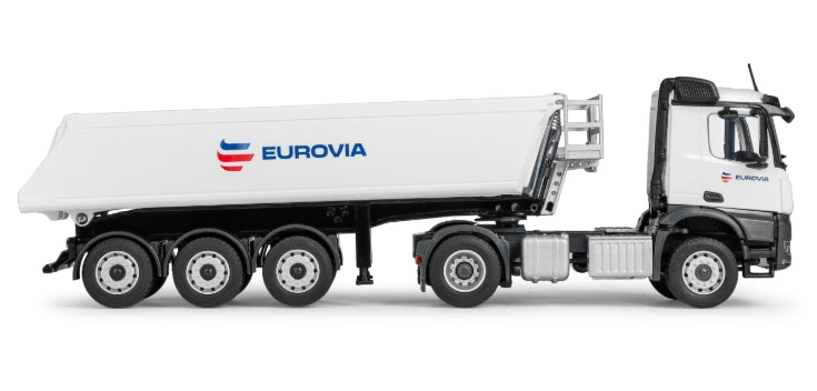 Conrad Schmitz Cargobull Kastenmuldenkipper auf Mercedes-Benz Arocs „EUROVIA“ – Diecast Sammlermodell im Maßstab 1:50, Art. 78202/06 – Ansicht 3