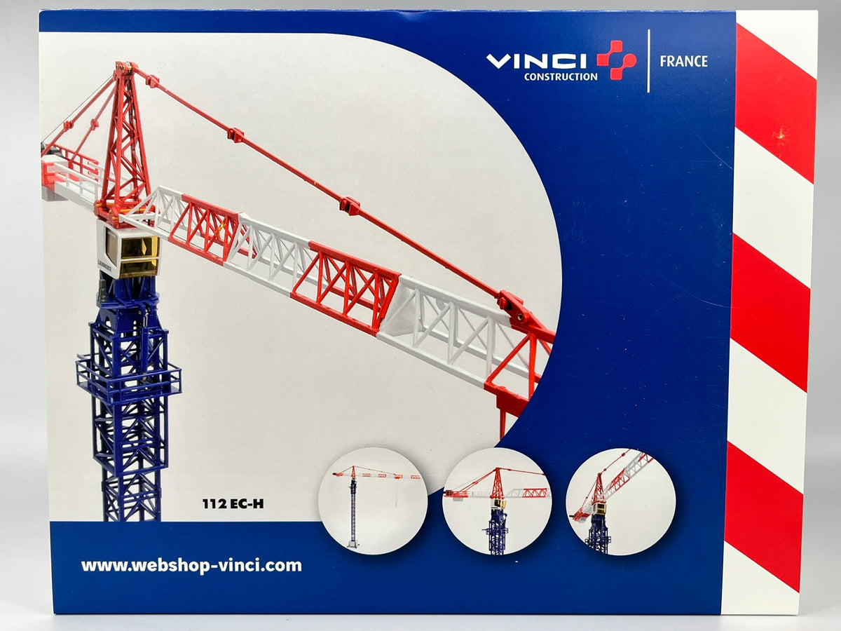 Conrad Liebherr 112 EC-H Turmdrehkran „VINCI CONSTRUCTION“ – Diecast Sammlermodell im Maßstab 1:87, Art. 2024/05