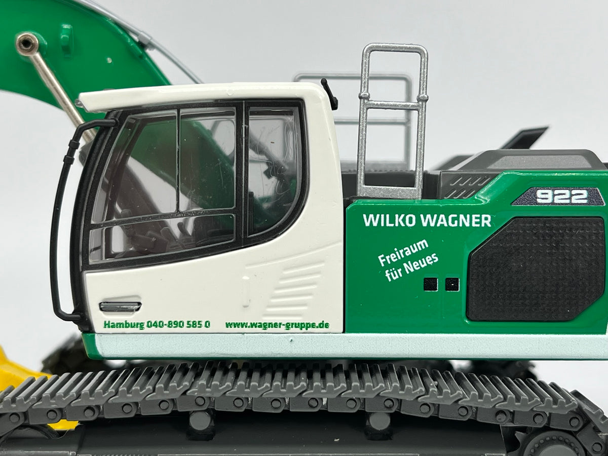 Conrad Liebherr R922 V Hydraulikbagger mit Hammer „WILKO Wagner“ – Diecast Sammlermodell im Maßstab 1:50, Art. 2214/11 – Ansicht 7