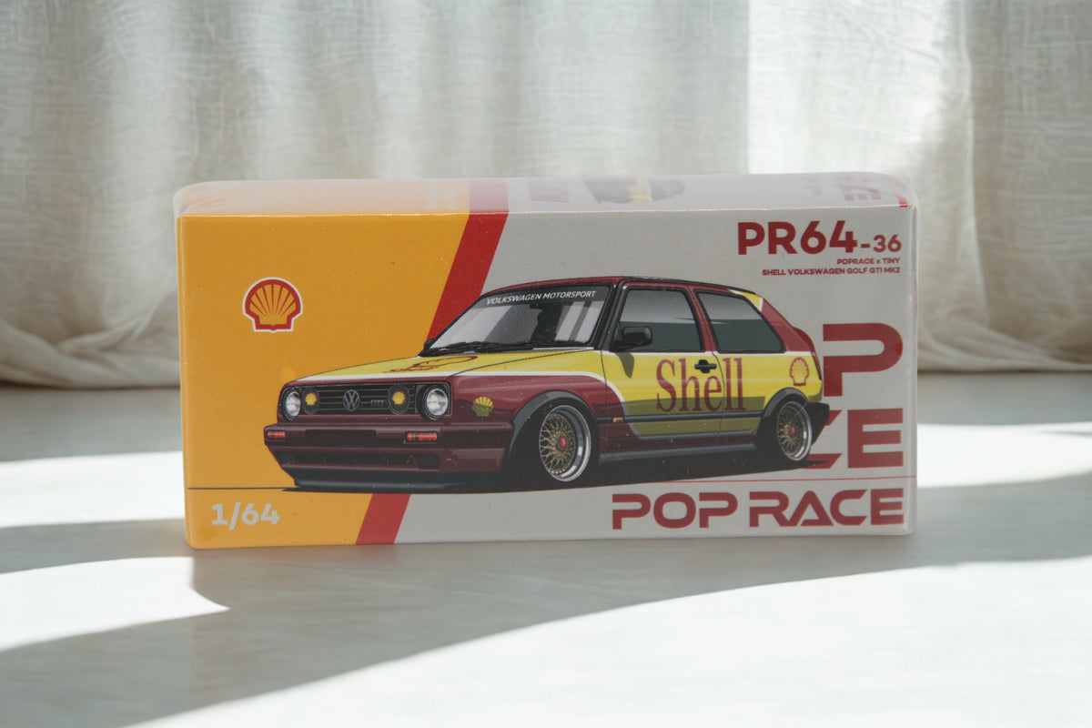 Pop Race VW Golf GTI MK2 Shell – Diecast Modellauto im Maßstab 1:64, Art. PR64-036