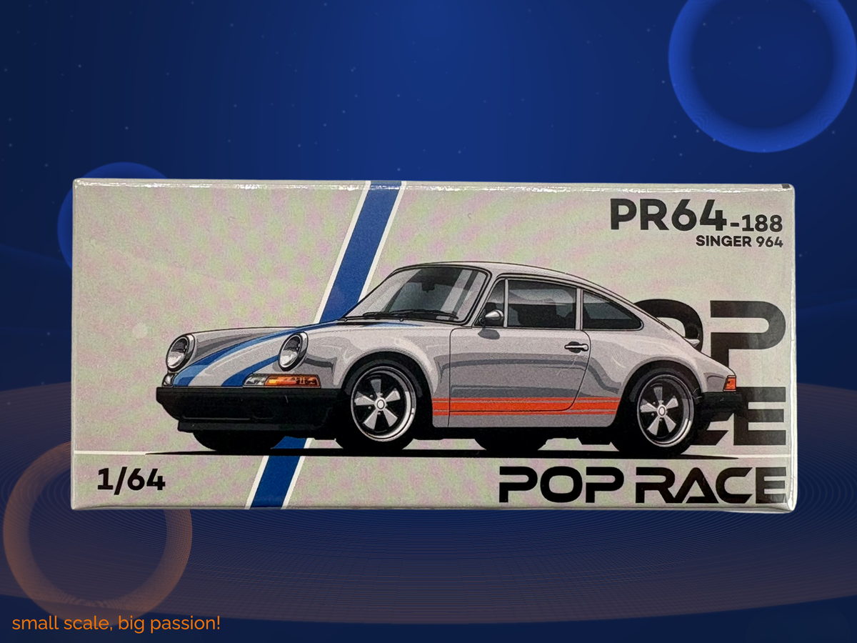 Pop Race Porsche Singer 964 – Diecast Modellauto im Maßstab 1:64, Art. PR64-188