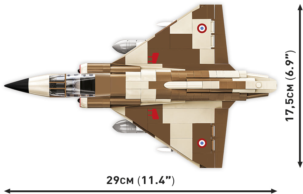 COBI Dassault Mirage III C Djibouti 1984 Klemmbaustein-Modell im Maßstab 1:48 – 444 Teile, Set 5818 – Ansicht 5