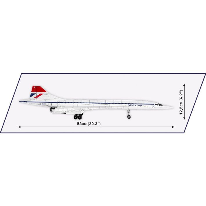 COBI Concorde G-BBDG Klemmbaustein-Modell im Maßstab 1:95 – 455 Teile, Set 1917 – Ansicht 4
