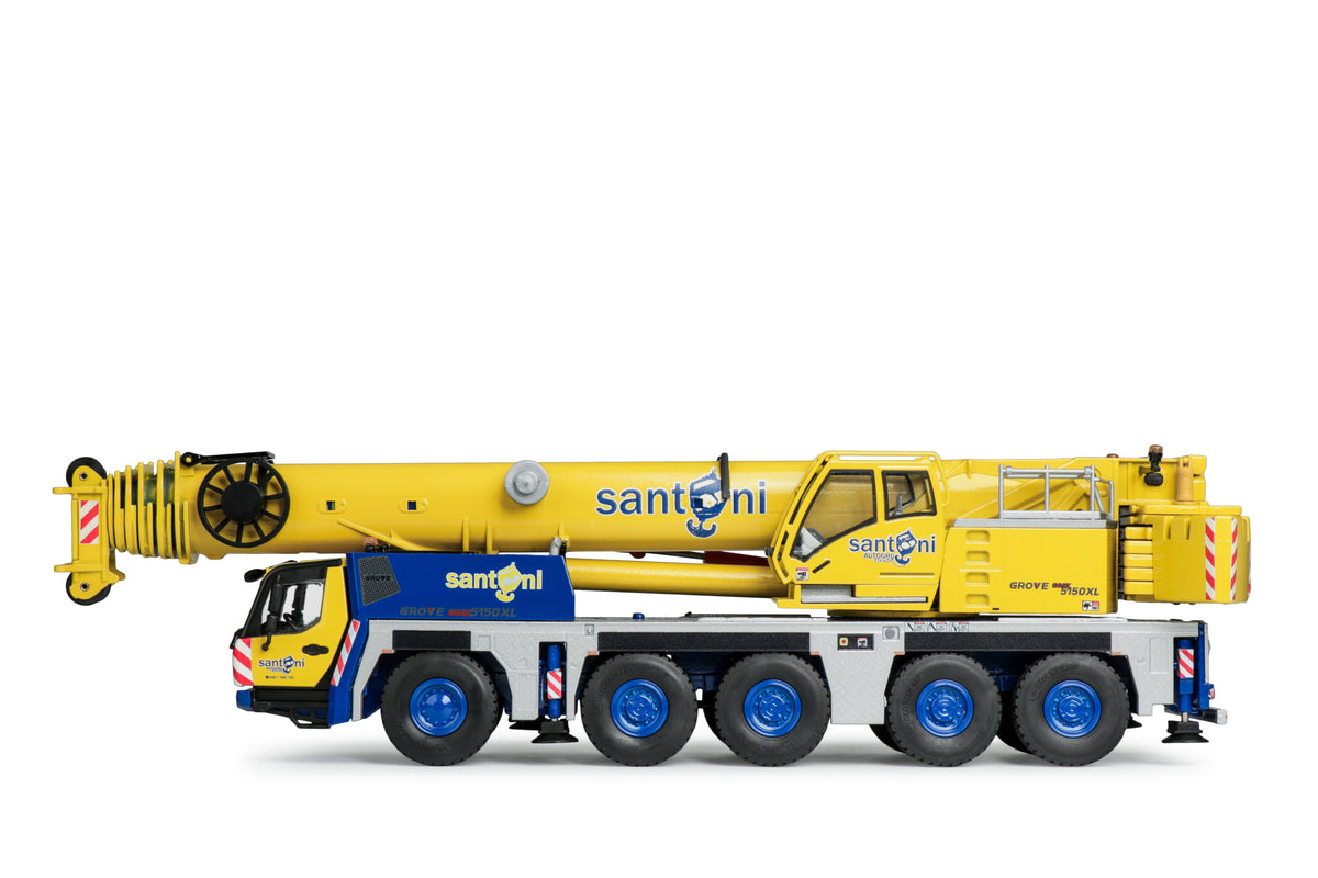 Conrad Grove GMK 5150XL All-Terrain-Kran „SANTONI“ – Seitenansicht links, Diecast Sammlermodell im Maßstab 1:50, Art. 2125/06
