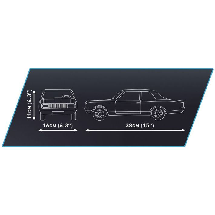 COBI Opel Rekord C Schwarze Witwe Klemmbaustein-Modell im Maßstab 1:12 – 2.078 Teile, Set 24333 – Ansicht 5