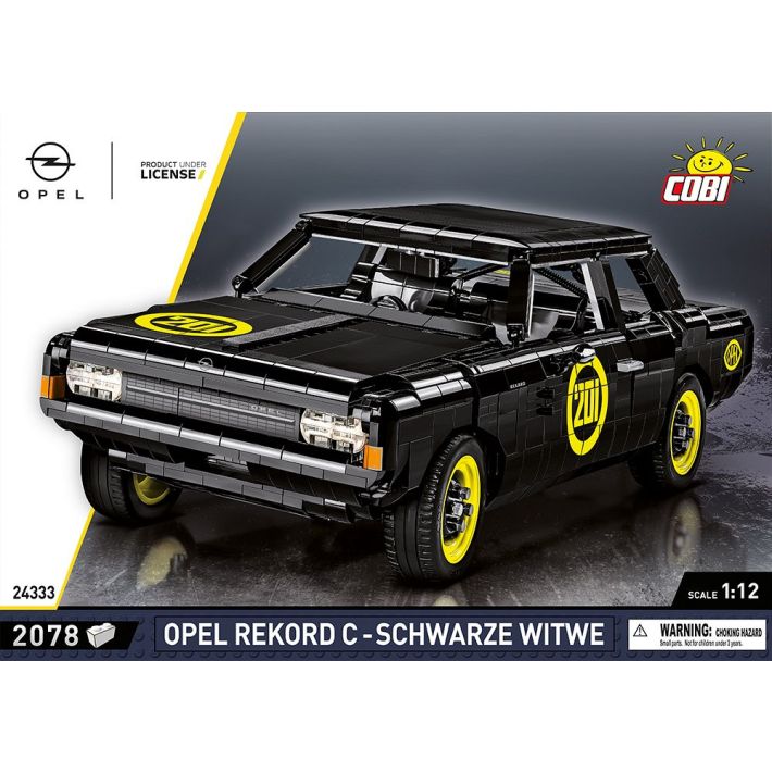 COBI Opel Rekord C Schwarze Witwe Klemmbaustein-Modell im Maßstab 1:12 – 2.078 Teile, Set 24333