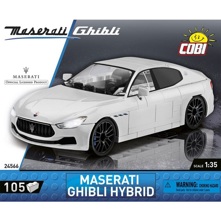 COBI Maserati Ghibli Hybrid Klemmbaustein-Modell im Maßstab 1:35 – 105 Teile, Set 24566