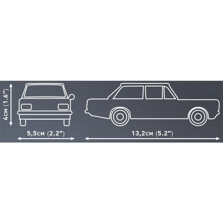COBI Opel Rekord C Schwarze Witwe Klemmbaustein-Modell im Maßstab 1:35 – 138 Teile, Set 24597 – Ansicht 4