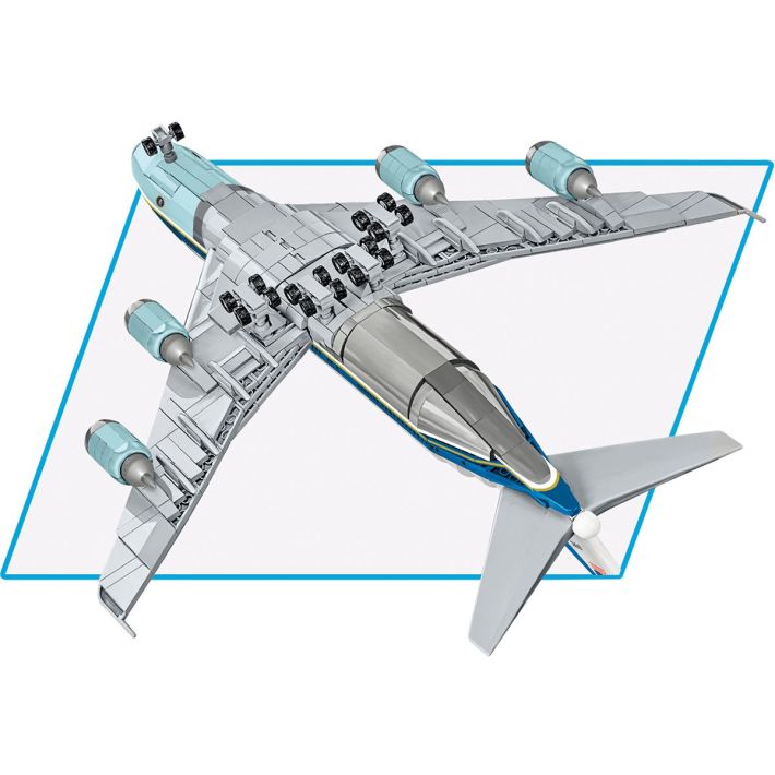 COBI Boeing 747 Air Force One Klemmbaustein-Modell im Maßstab 1:144 – 1.087 Teile, Set 26610 – Ansicht 5
