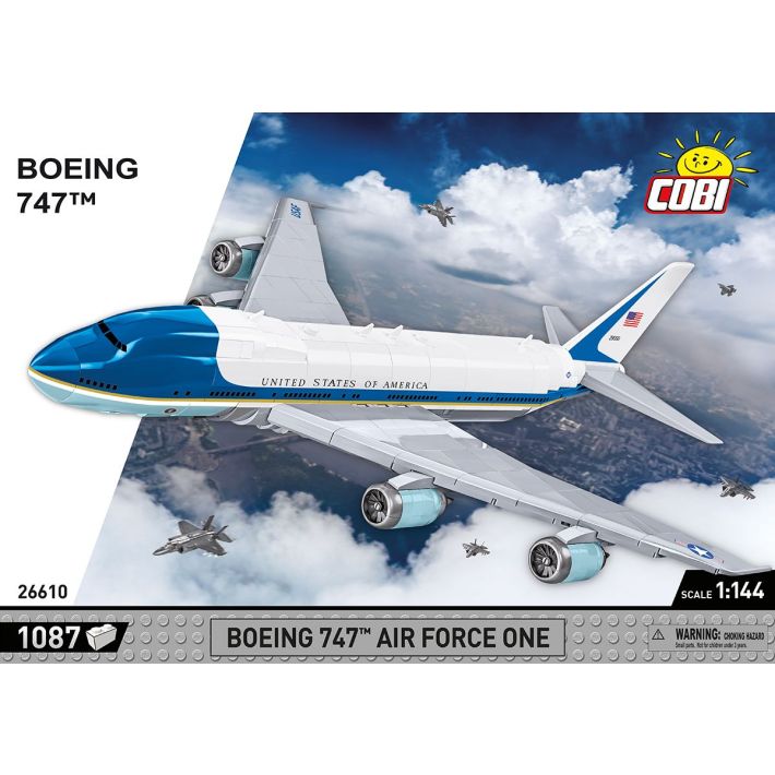 COBI Boeing 747 Air Force One Klemmbaustein-Modell im Maßstab 1:144 – 1.087 Teile, Set 26610 – Ansicht 2
