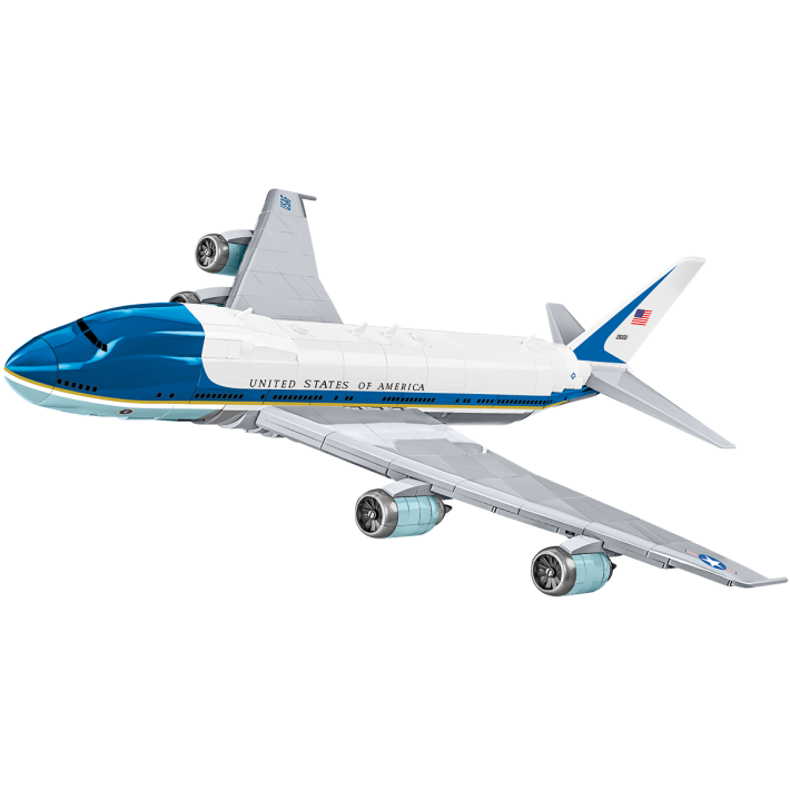 COBI Boeing 747 Air Force One Klemmbaustein-Modell im Maßstab 1:144 – 1.087 Teile, Set 26610