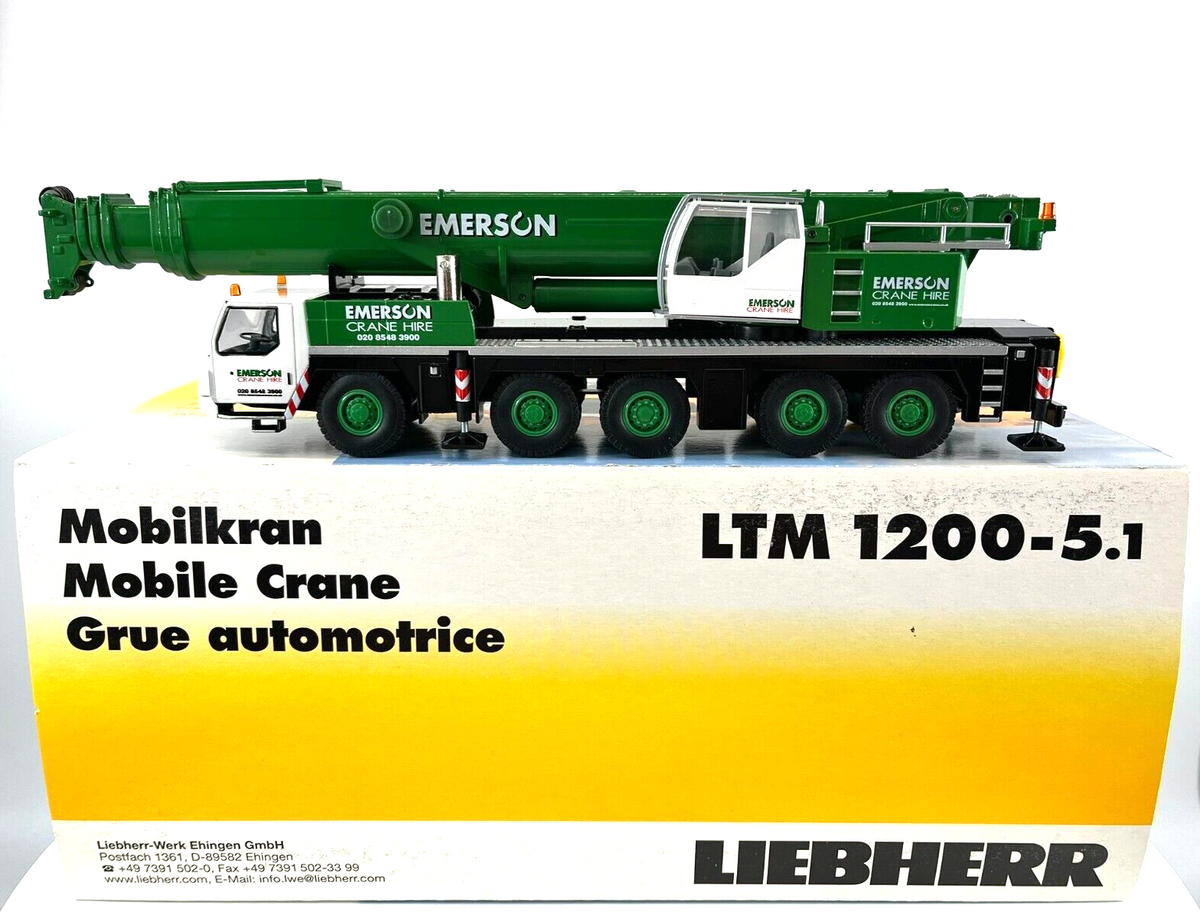 Conrad Liebherr LTM 1200-5.1 Mobilkran „EMERSON Crane Hire“ – Diecast Sammlermodell im Maßstab 1:50, Art. 2101/22 – Ansicht 7