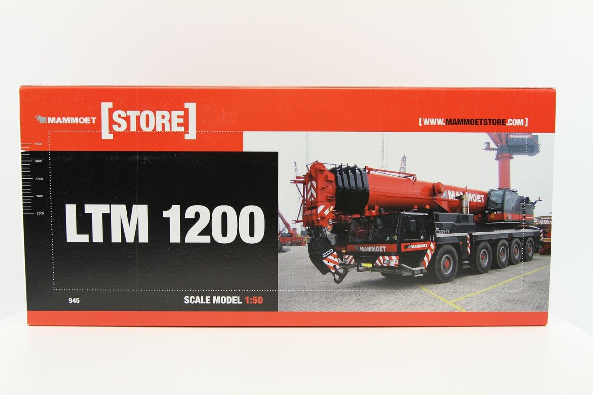 Conrad Liebherr LTM 1200 Mobilkran in der MAMMOET-Ausführung – Diecast Sammlermodell im Maßstab 1:50, Zinkdruckguss, Art. 2101/02 – Ansicht 8