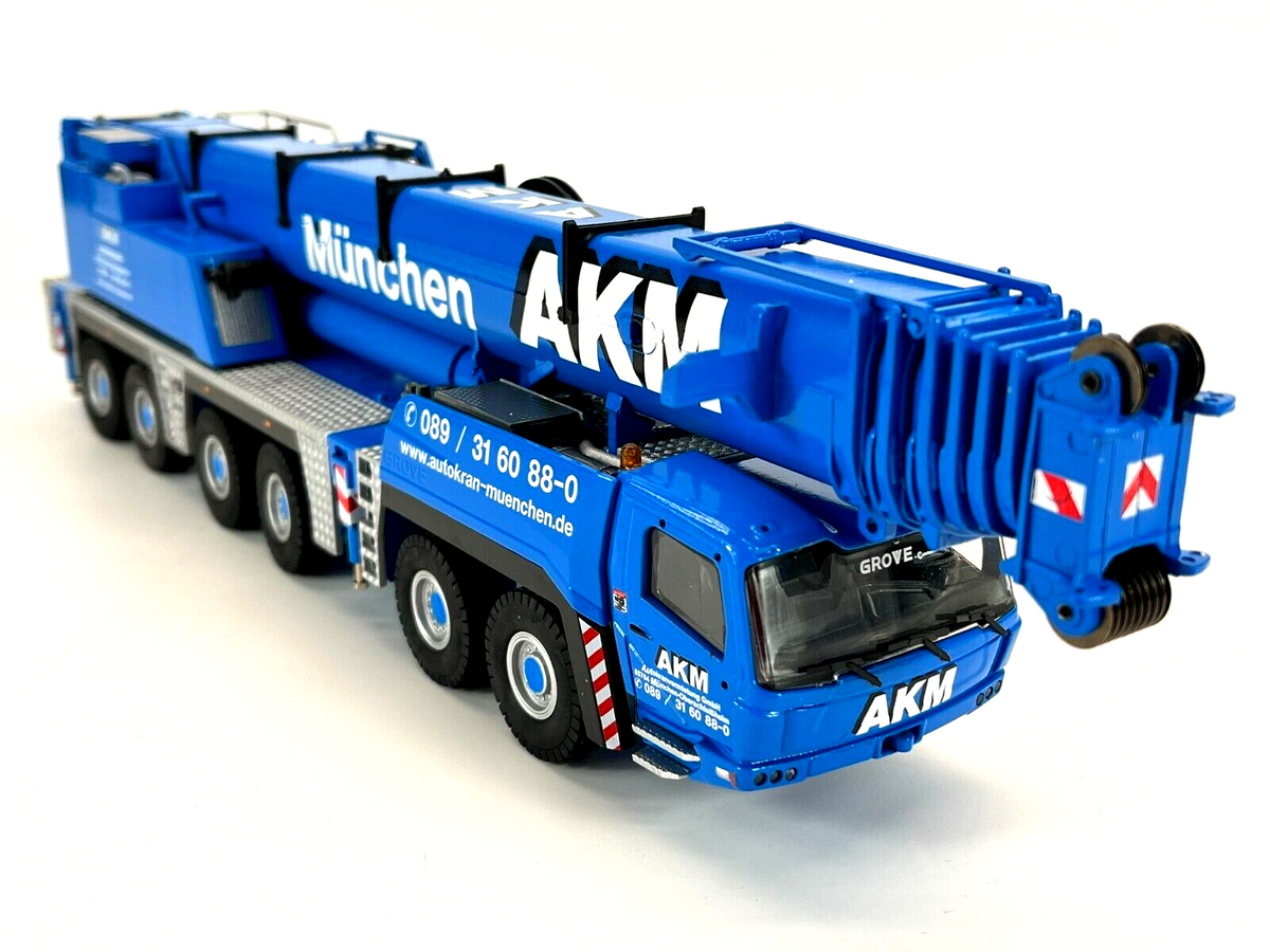 Conrad Grove GMK 6300L Mobilkran inkl. Auslegerverlängerung „AKM“ – Diecast Sammlermodell im Maßstab 1:50, Art. 2114/06 – Ansicht 6