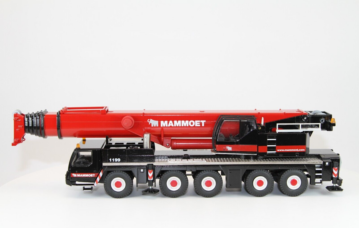 Conrad Liebherr LTM 1200 Mobilkran in der MAMMOET-Ausführung – Diecast Sammlermodell im Maßstab 1:50, Zinkdruckguss, Art. 2101/02 – Ansicht 2