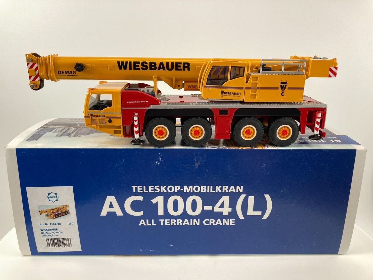Conrad Terex-Demag AC 100-4L Teleskopkran „WIESBAUER“ – Diecast Sammlermodell im Maßstab 1:50, Art. 2107/08 – Ansicht 8