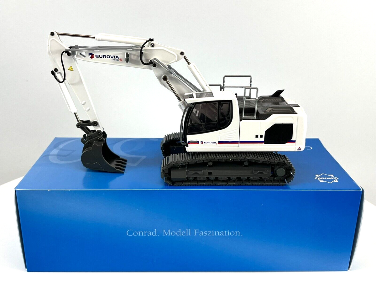 Conrad Liebherr R922 Raupenbagger mit Verstellausleger „EUROVIA“ – Diecast Sammlermodell im Maßstab 1:50, Art. 2223/04 – Ansicht 4