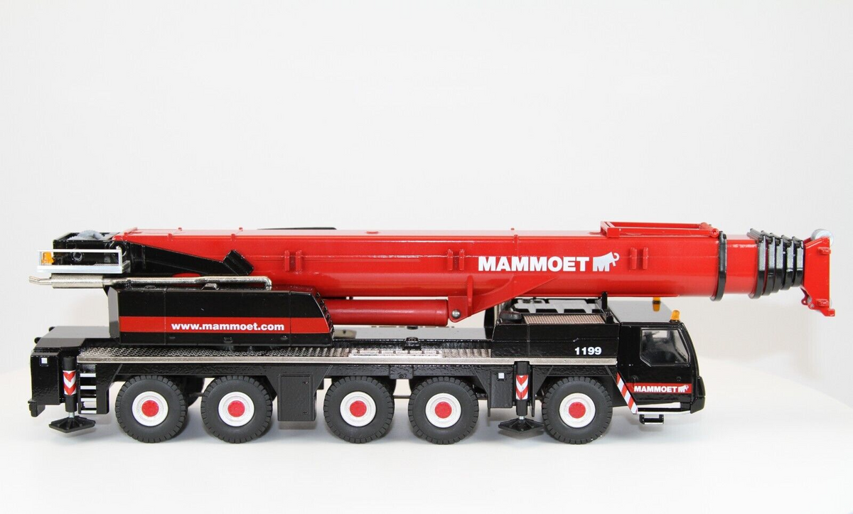 Conrad Liebherr LTM 1200 Mobilkran in der MAMMOET-Ausführung – Diecast Sammlermodell im Maßstab 1:50, Zinkdruckguss, Art. 2101/02 – Ansicht 5
