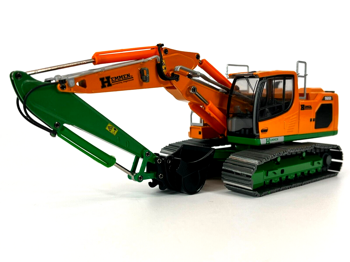 Conrad Liebherr R922V Raupenbagger mit Verstellausleger „HEMMEN“ – Diecast Sammlermodell im Maßstab 1:50, Art. 2223/09