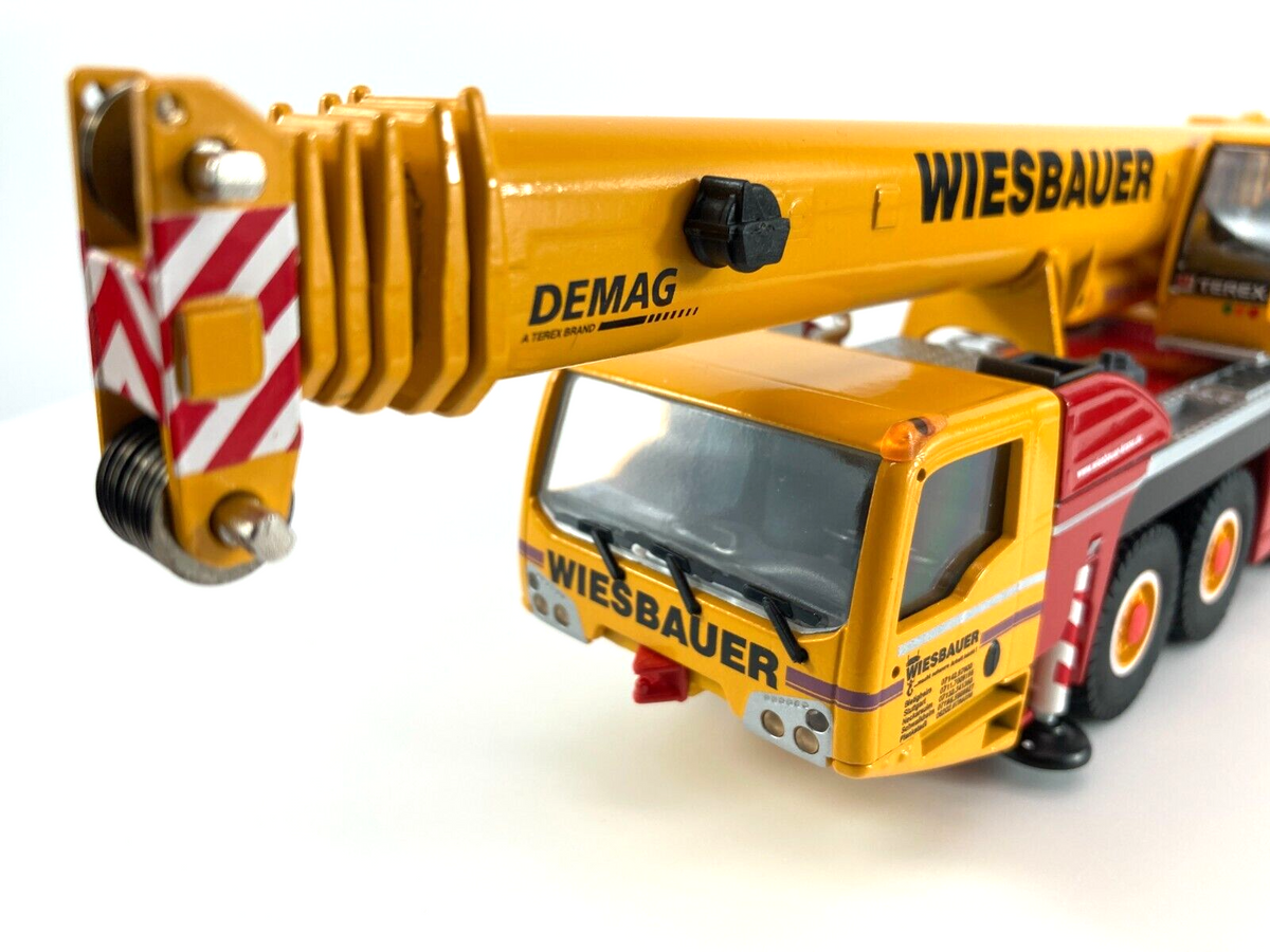 Conrad Terex-Demag AC 100-4L Teleskopkran „WIESBAUER“ – Diecast Sammlermodell im Maßstab 1:50, Art. 2107/08
