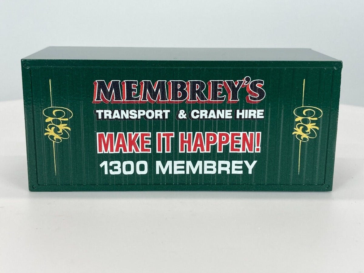 Conrad Seefrachtcontainer 20ft MEMBREY´S – Diecast Sammler-Zubehör im Maßstab 1:50, Art. 99928/14