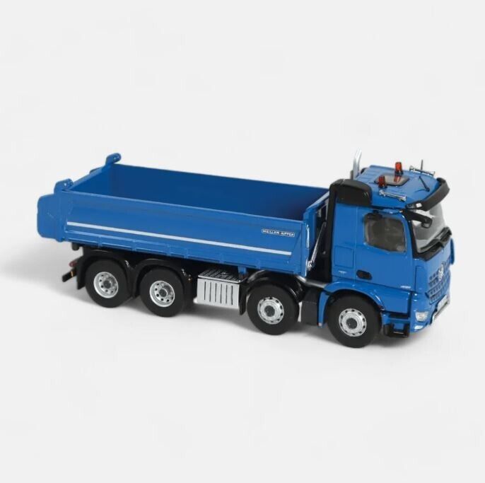 NZG Mercedes-Benz Arocs 8x4 mit Meiller Dreiseitenkipper in Blau – Diecast Sammlermodell im Maßstab 1:50, Zinkdruckguss, Art. 1066/20 – Ansicht 3