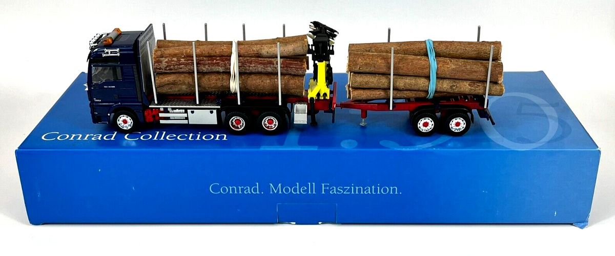 Conrad DOLL Kurzholzzug auf MAN TGX XXL mit Holzladekran – Diecast Sammlermodell im Maßstab 1:50, Art. 75183/0 – Ansicht 8