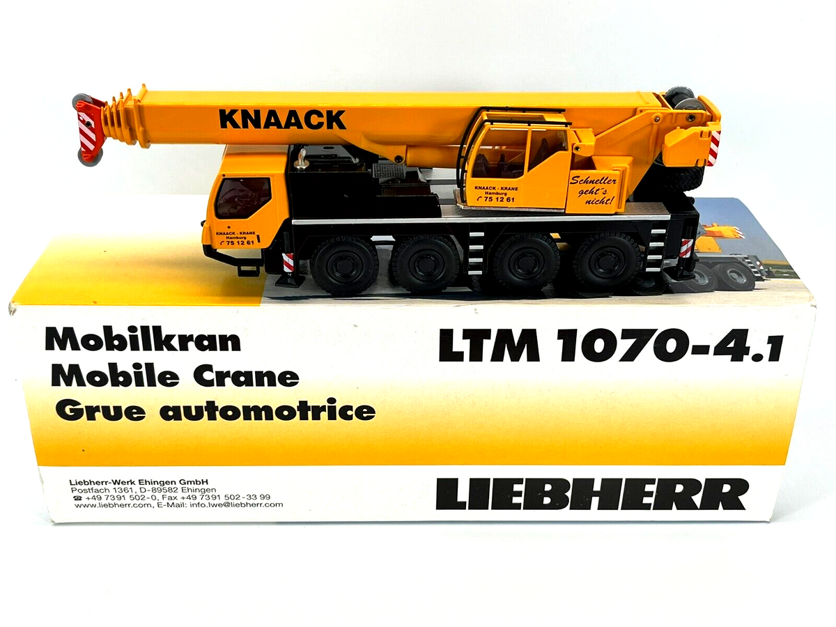 Conrad Liebherr LTM 1070-4.1 Mobilkran „KNAACK“ – Diecast Sammlermodell im Maßstab 1:50, Art. 2100/20 – Ansicht 6